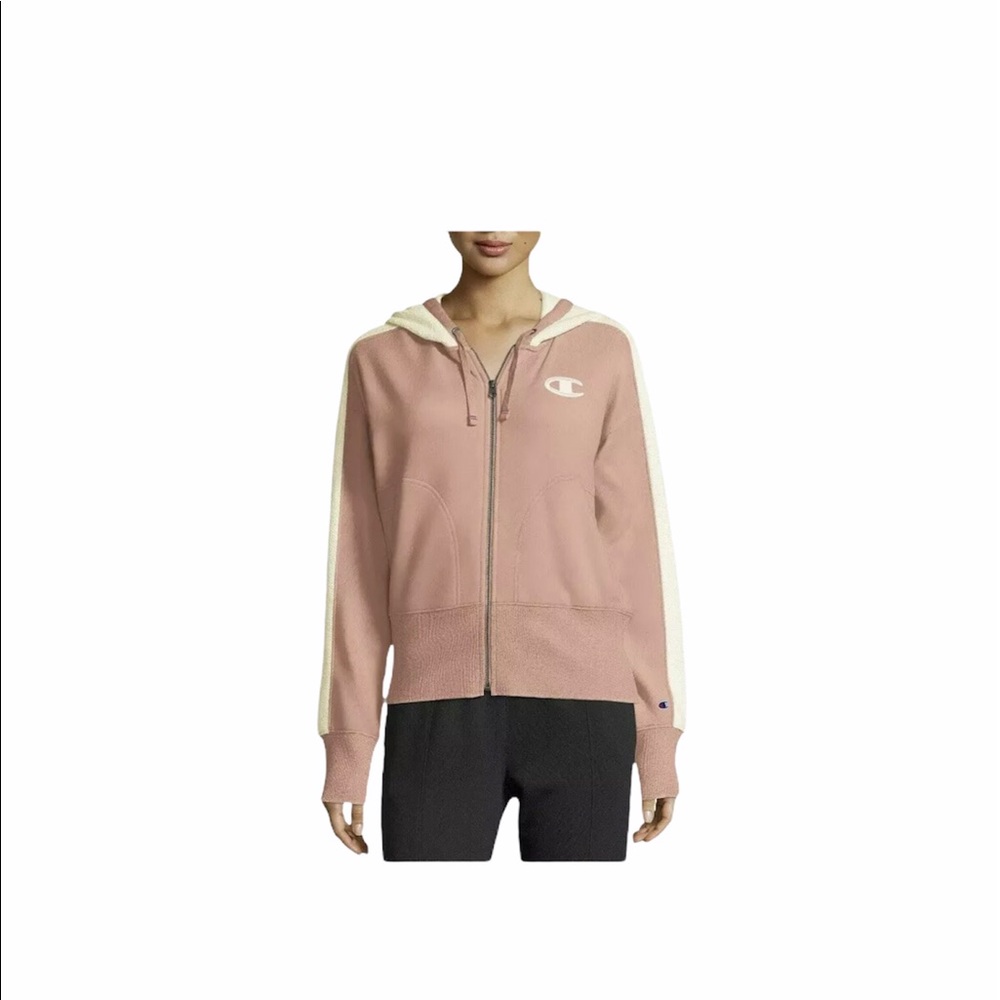 SOLD NWT Champion heritage herringbone zip knit hoodie - Picture 1 of 2